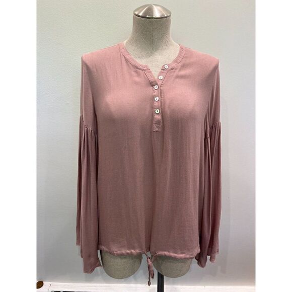 Chaser Heirloom Gauze Top in Mauve Size M - Picture 2 of 6